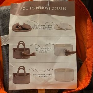 Green and Gray Diaper Caddy